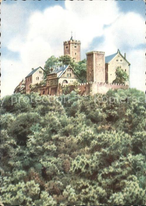 Eisenach Thueringen Wartburg Künstlerkarte