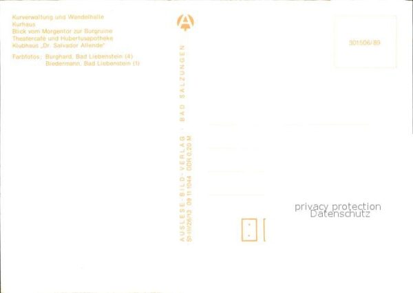 Liebenstein Arnstadt Kurverwaltung Wandelhalle Kurhaus Burgr – Bild 2