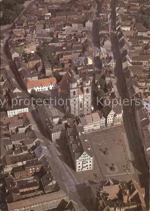 Wittenberg Lutherstadt Fliegeraufnahme Kirchenpartie