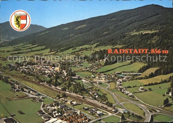 Radstadt Fliegeraufnahme mit Hausberg Roßbrand