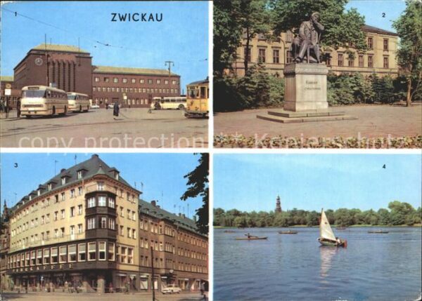Zwickau Sachsen Hauptbahnhof Rubert-Schumann-Denkmal Ri