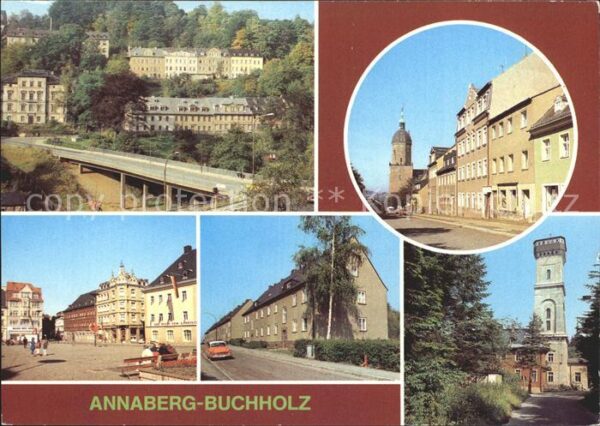 Annaberg-Buchholz Erzgebirge Kirchen Markt Friedrich-Engels-Strasse