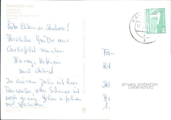 Carlsfeld Erzgebirge Hauptstrasse Gasthaus zum Grünen Baum – Bild 2