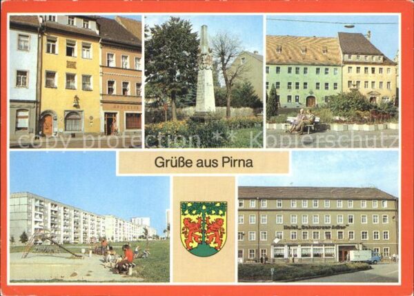 Pirna Postmeilensäule Markt Hotel Schwarzer A