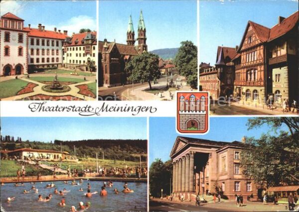 Meiningen Thueringen Schwimmbad Theater Schloß Henneberger-H