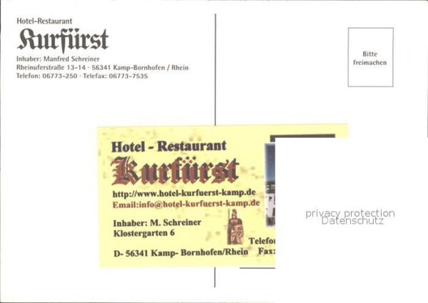 Bornhofen Kamp Hotel Restaurant Kurfürst – Bild 2