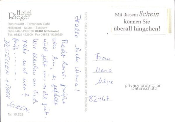 Mittenwald Bayern Hotel Rieger – Bild 2