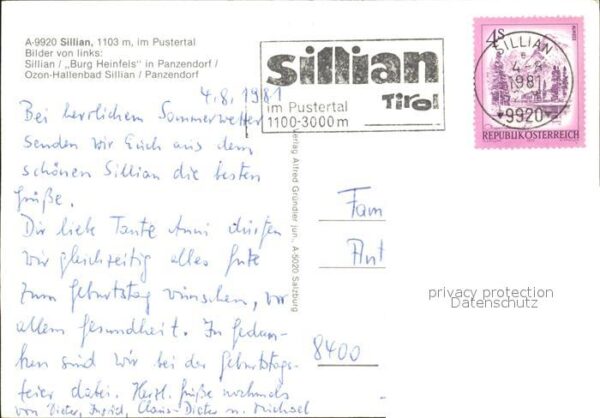Sillian Tirol mit Burg Heinfels Panzendorf Halllenbad – Bild 2