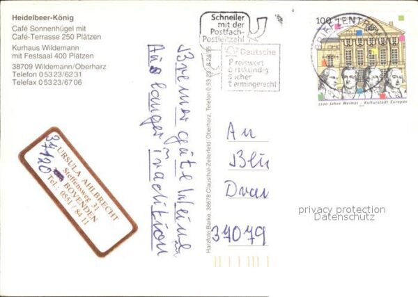 Wildemann Heidelbeer-König Cafe Sonnenhügel – Bild 2