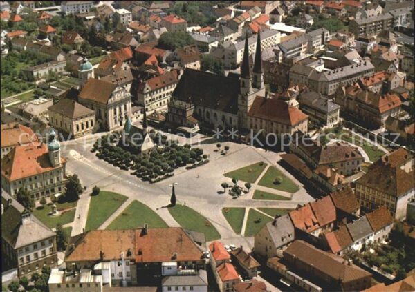 Altoetting Fliegeraufnahme Wallfahrtsort Kapellpla
