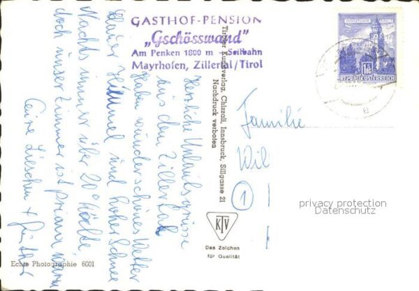 Mayrhofen Zillertal Gasthaus Pension Gschösswand – Bild 2
