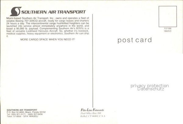 Flugzeuge Zivil Southern Air Transport Boeing 707-320CQ – Bild 2