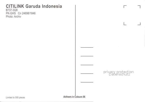 Flugzeuge Zivil Citilink Garuda Indonesia B737-3Q8 PK-G – Bild 2