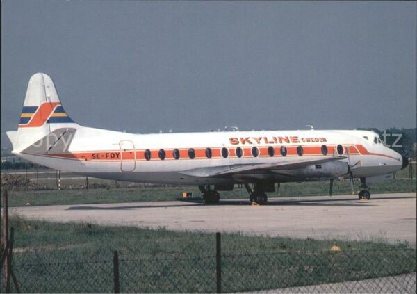 Flugzeuge Zivil Skyline Sweden Viscount 814 SE-FOY c/n