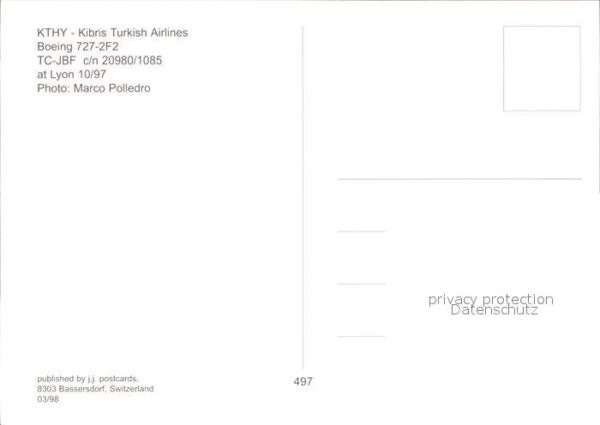 Flugzeuge Zivil KTHY Kibris Turkish Airlines Boeing 727 – Bild 2