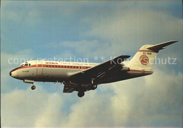Flugzeuge Zivil Iberia Fokker F28 Fellowship EC-BVB