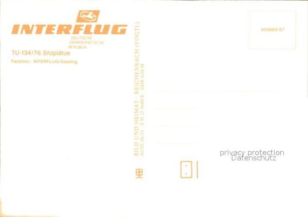 Flugzeuge Zivil Interflug TU-134 – Bild 2