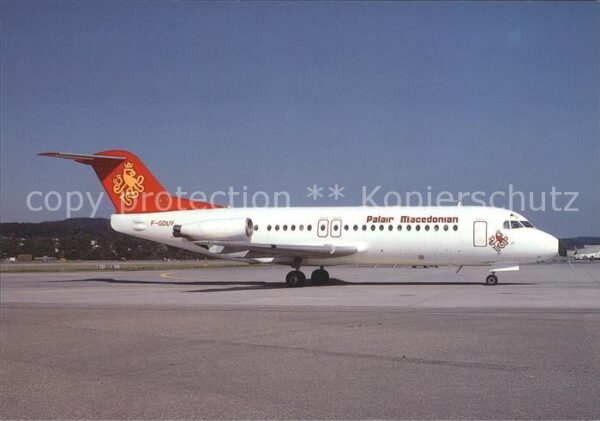 Flugzeuge Zivil Palair Macedonian Fokker F28 Mk. 4000 F