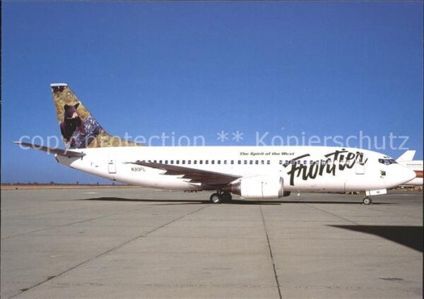 Flugzeuge Zivil Frontier Bear tail colours Boeing 737-3