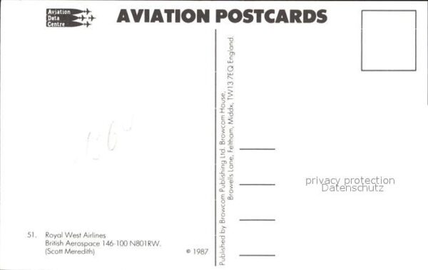 Flugzeuge Zivil Royal West Airlines British Aerospace 1 – Bild 2