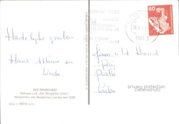 Remscheid Rathaus und Wappentier Bergischer Löwe – Bild 2