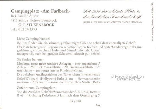 Stukenbrock Camping am Furlbach – Bild 2