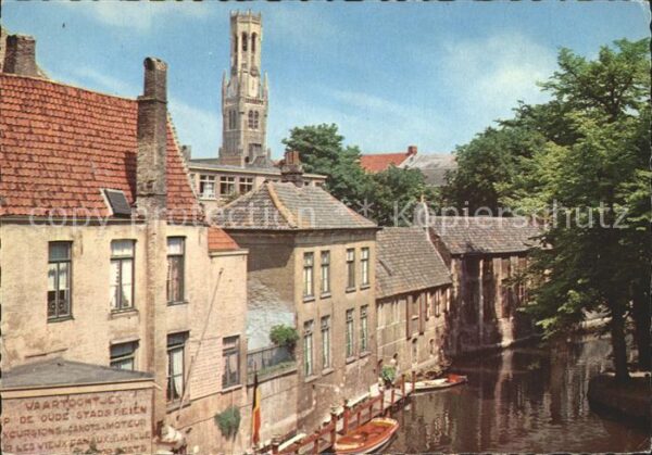 Bruges BRUGGE Belgie Anlegeplatz am Dijver