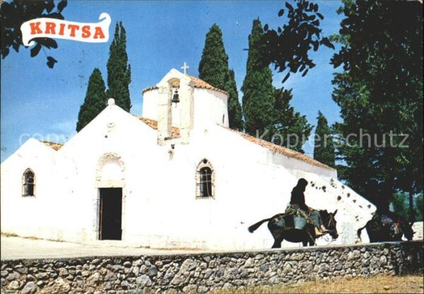 Kreta Crete Kapelle mit Esel