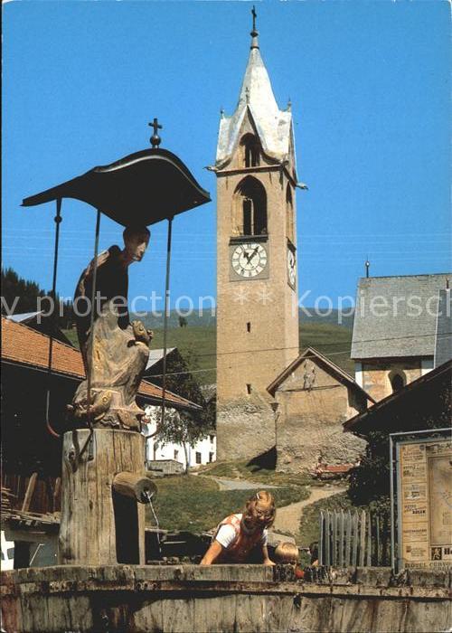 Serfaus Tirol Seilbahn zum Kölner Haus Brunnen Kirche