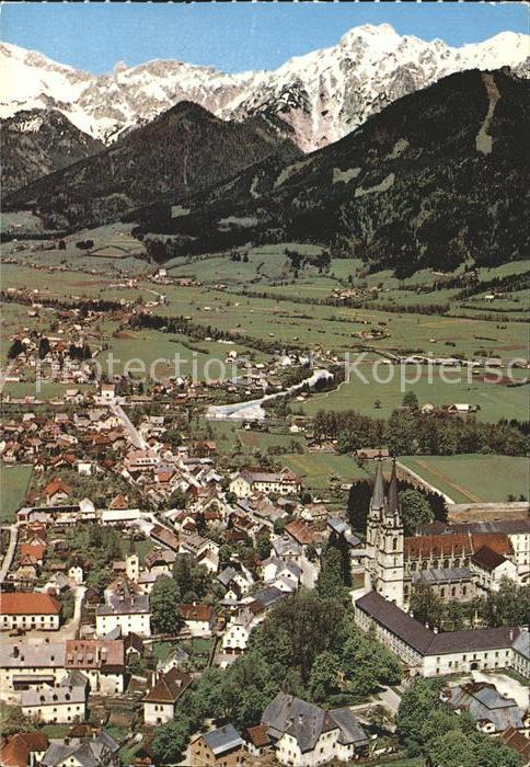 Admont Steiermark mit Hallermauern Fliegeraufnahme Benedi