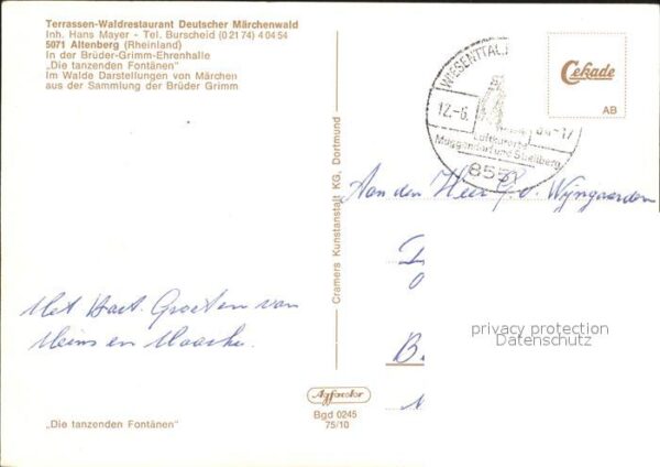 Altenberg Rheinland Waldrestaurant Deutscher Märchenwald – Bild 2