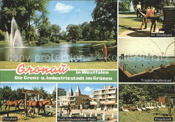 Gronau Westfalen Stadtpark Tragluft Hallenbad Vogelpark