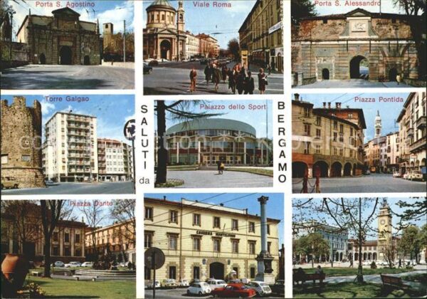 Bergamo Piaza Pontida Dante Torre Galgao Porta