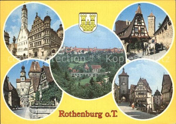 Rothenburg Tauber Tor Pferdekutsche Alte Häuser