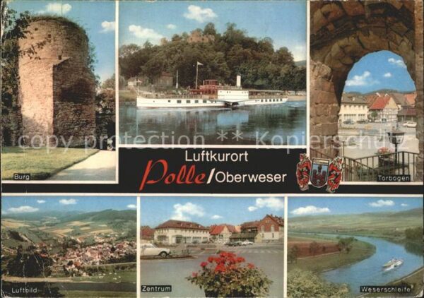 Polle Burg Torbogen Weserschleife Zentrum