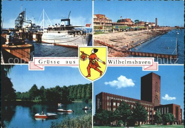 Wilhelmshaven Hafen Fähre Motorboot Gebäude