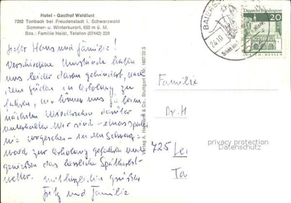 Tonbach Hotel Gasthof Waldlust – Bild 2