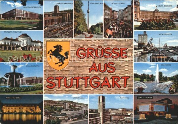 Stuttgart Landtastgebäude neues Schloss Neckarhaf