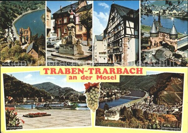 Traben-Trarbach Ruine Grevenburg Marktbrunnen Fachwerkh