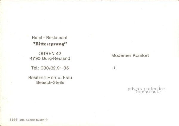 Burg-Reuland Hotel Restaurant Rittersprung – Bild 2