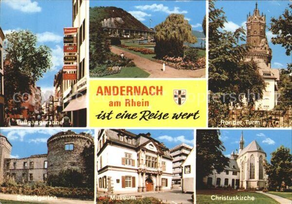 Andernach Fussgängerzone Runder Turm Christuskirc