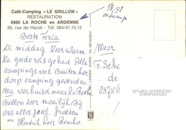 La Roche-en-Ardenne Cafe Camping Le Grillon – Bild 2