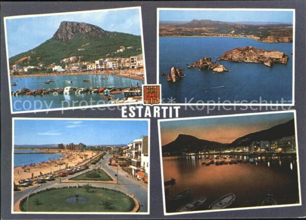 Estartit Hafen Fliegeraufnahme Insel