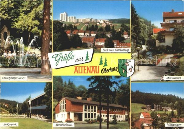 Altenau Harz Marktplatzbrunnen Malerwinkel Glockenbe
