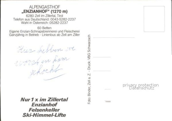 Zell Ziller Tirol Alpengasthof Enzianhof – Bild 2