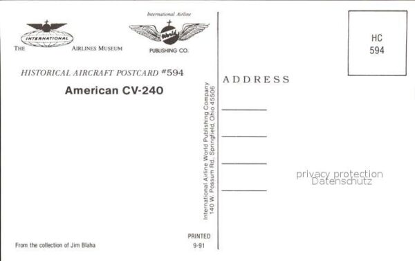Flugzeuge Zivil American Airlines CV-240 – Bild 2