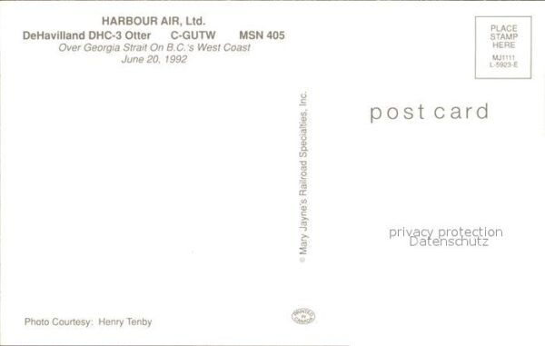 Flugzeuge Zivil Harbour Air DeHavilland DHC-3 Otter C-G – Bild 2