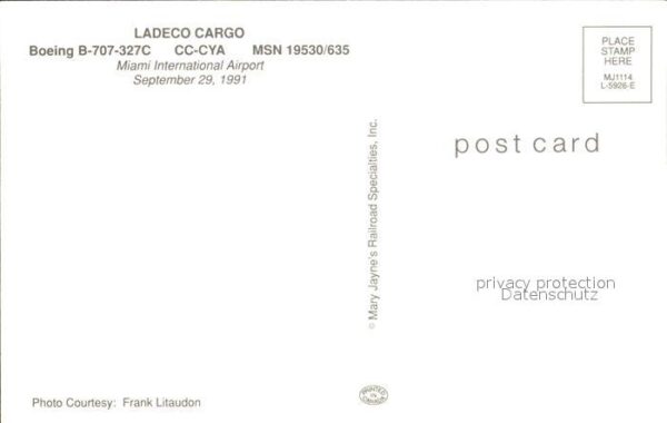 Flugzeuge Zivil Ladeco Cargo Boeing 707-327C CC-CYA MSN – Bild 2