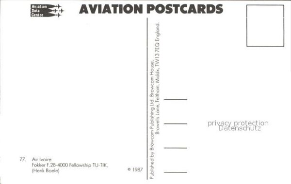 Flugzeuge Zivil Air Ivoire Fokker F-28-4000 Fellowship – Bild 2