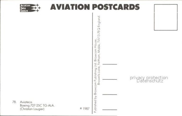 Flugzeuge Zivil Aviateca Boeing 727-25C TG-ALA – Bild 2